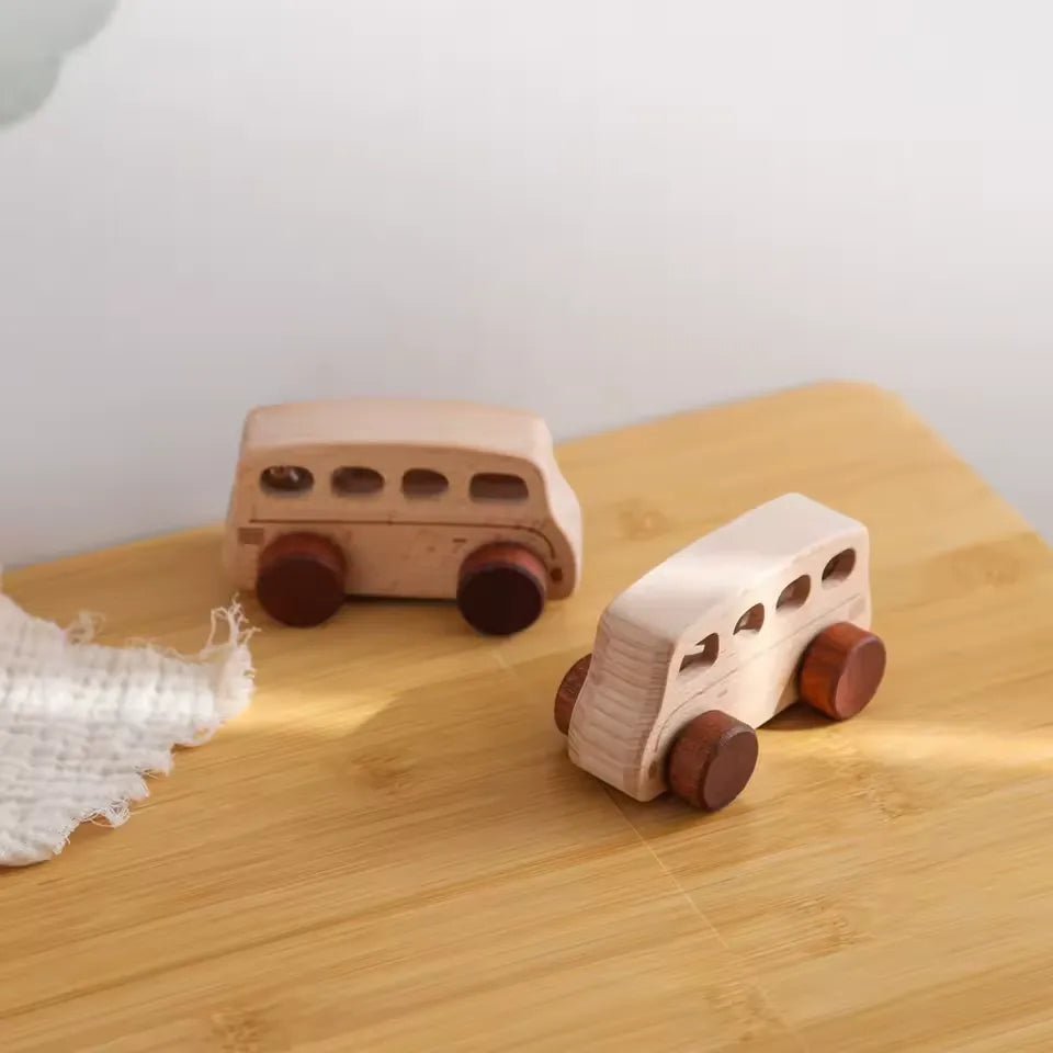 Wooden Handmade Toy Bus