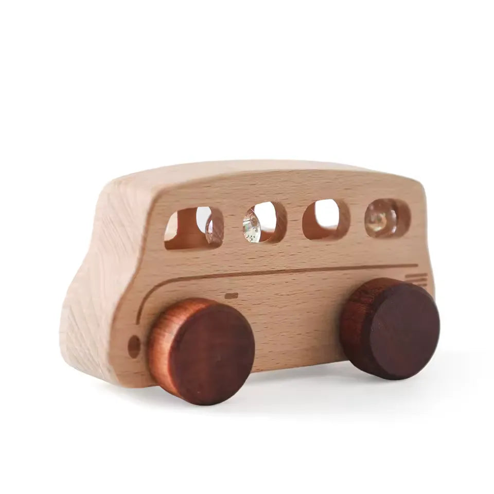 Wooden Handmade Toy Bus